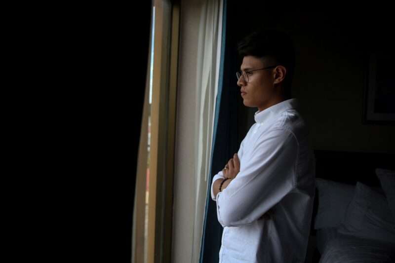 Lesther Aleman, wlíder estudiantil desterrado por la dictadura de Nicaragua. (AFP).