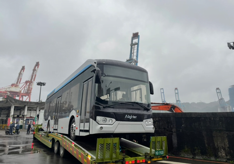 El primer bus eléctrico taiwanés llegó en mayo a Guatemala.