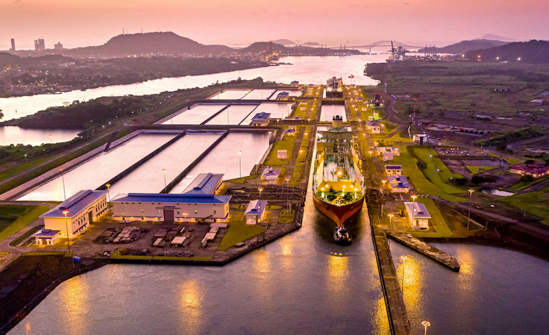 Una vista del Canal de Panamá.