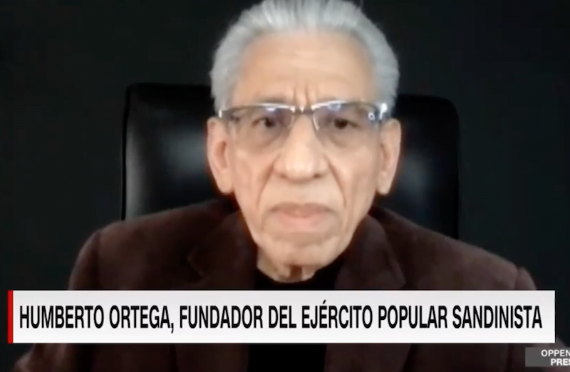Humberto Ortega en una entrevista reciente en CNN.
