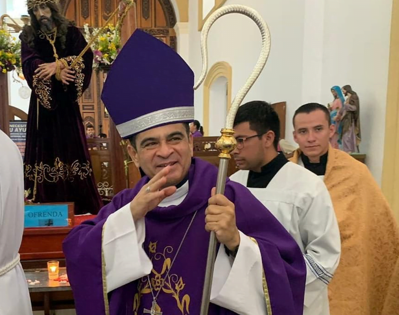 Rolando Álvarez, obispo de Matagalpa, Nicaragua, encarcelado desde agosto de 2022 por la dictadura de Ortega.