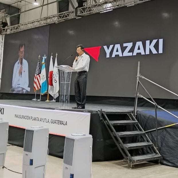 La firma de autopartes Yazaki, una de las grandes inversiones de Guatemala en el presente periodo.