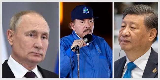 Vladimir Putin, Daniel Ortega y Xi Jingpin