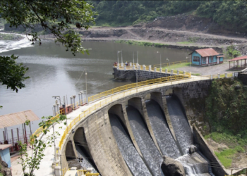 Una imagen de la central Hidroeléctrica Santa María, en Quetzaltenango, al occidente de Guatemala.