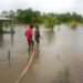 Una imagen de recientes lluvias e inundaciones en Belice.