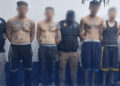 Una foto del Ministerio guatemalteco de Gobernación con pandilleros salvadoreños detenidos en su territorio.