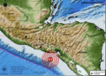 Imagen del Ministerio salvadoreño de Medio Ambiente sobre el sismo.