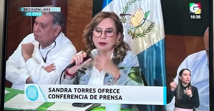 Sandra Torres sigue denunciando “irregularidades” en elecciones guatemaltecas