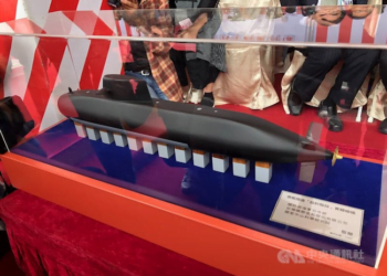 Modelo de un prototipo de un submarino de fabricación taiwanesa.