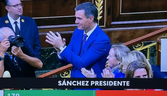 El socialista Pedro Sánchez es reelecto presidente de España tras cuestionada amnistía a independentistas