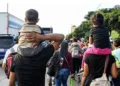 Migrantes irregulares en  el sur de Honduras.