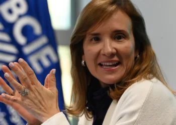 Gisela Sánchez, presidenta del Banco Centroamericano de Integración Económica (BCIE). Foto de Orlando Sierra / AFP.