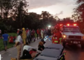 Nueve ambulancias de la Cruz Roja atendieron el accidente.