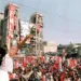 Celebración del 16 de enero de 1992 en la plaza Gerardo Barrios de San Salvador por la firma de los Acuerdos de Paz. Foto archivo / Francisco Campos