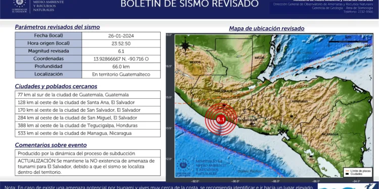 Fuerte sismo de magnitud 6 sacude Guatemala y El Salvador