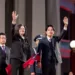 La presidenta taiwanesa Tsai ing-wen junto al vicepresidente y presidente electo Lai Ching-te