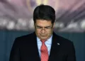 Juan Orlando Hernández, presidente de Honduras de 2014 al 2022, declarado culpable de narcotráfico y otros delitos en una corte federal de EEUU.