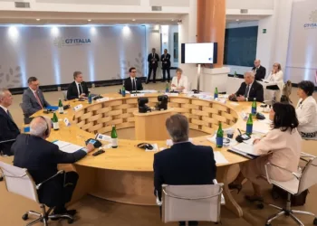 Una vista de la reunión de los ministros de Exteriores del G7.