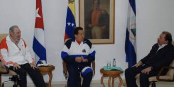 Fidel Castro, Hugo Chávez y Daniel Ortega
