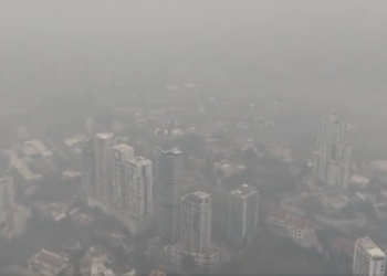 Una vista de la contaminación ambiental de Tegucigalpa.