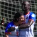 Jugadores de Belice festejan este martes 10 de septiembre en triunfo ante Anguila, en la Liga de Naciones de la Concacaf.