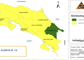 Costa Rica emite alerta amarilla por lluvias en todo el país
