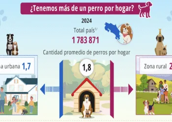 El 53.5% de los hogares en Costa Rica tienen perros como mascotas