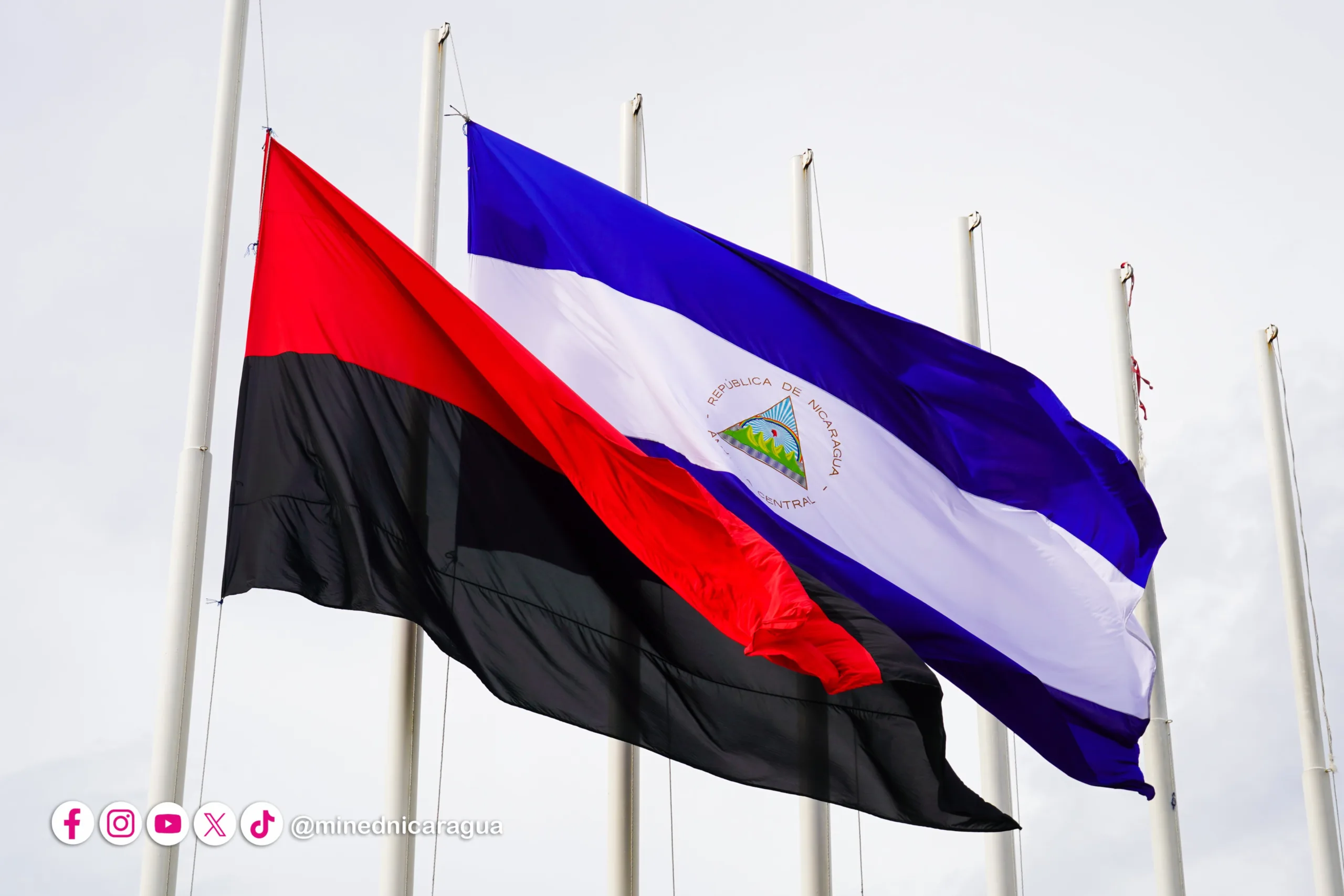 banderas de Nicaragua y banderas sandinista