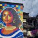Venezolano inaugura en El Salvador el mural de tapas plásticas más alto del mundo