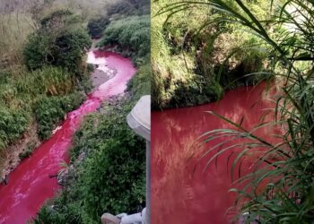 Río en Guatemala cambia de color y activa investigación por contaminación en medio de críticas ciudadanas